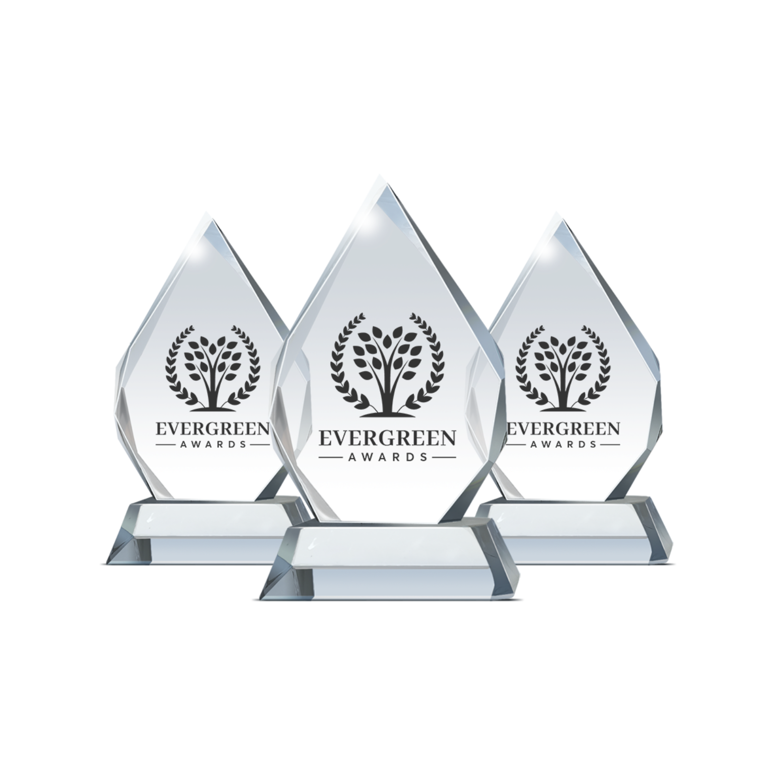 Evergreen Awards trophies